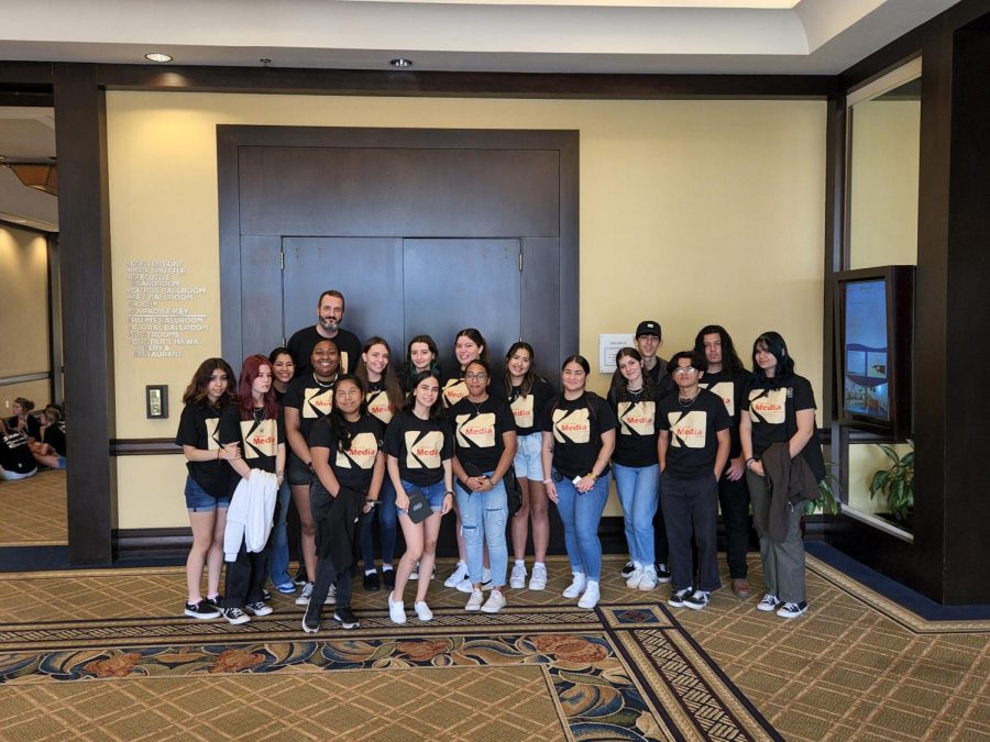 South+Dade+Media+Students+wearing+their+special+FSPA+2022+Shirts
